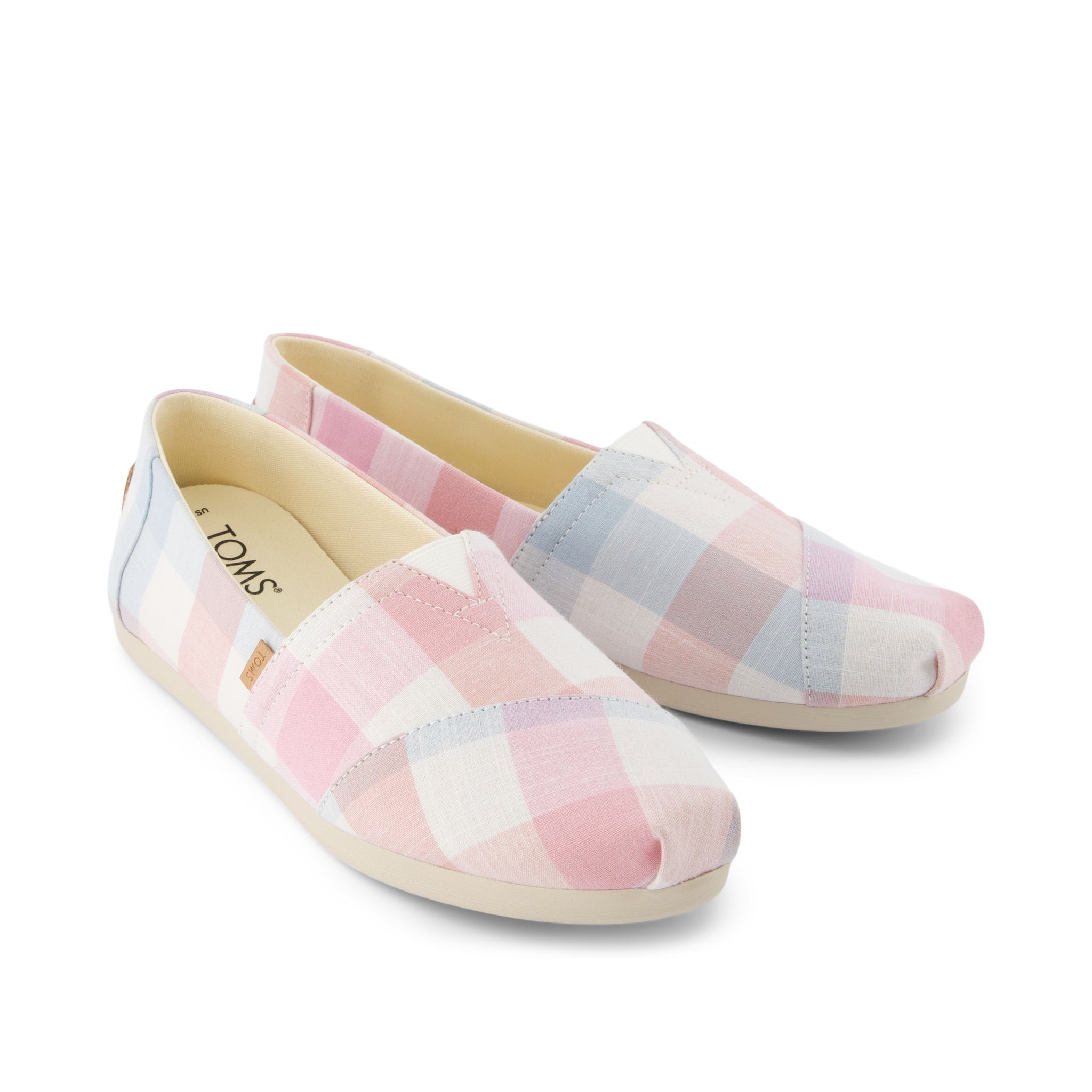 Alpargata Pink Picnic Plaid Front View