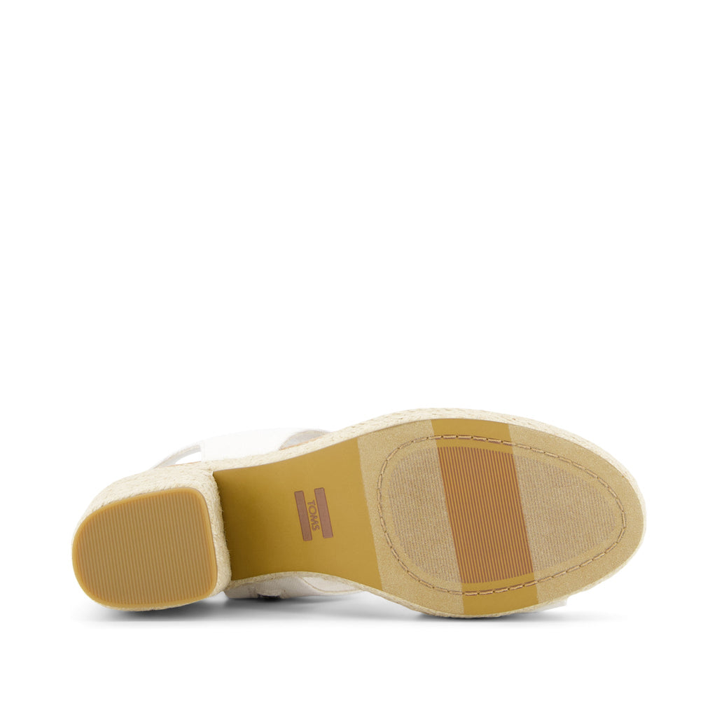 Majorca Rope White Canvas Platform Sandal Bottom Sole View