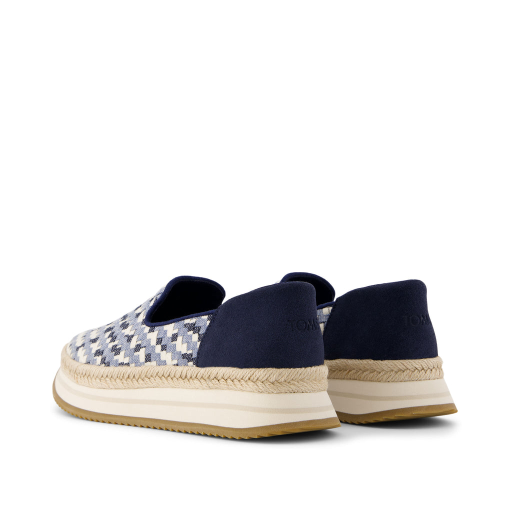 Jocelyn Blue Denim Espadrille Sneaker Back View
