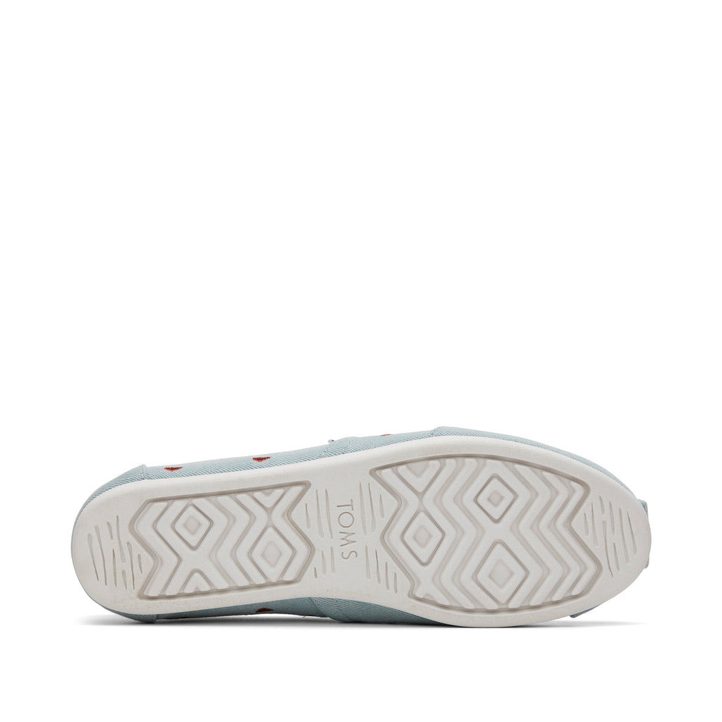 Alpargata Denim Embroidered Hearts Bottom Sole View