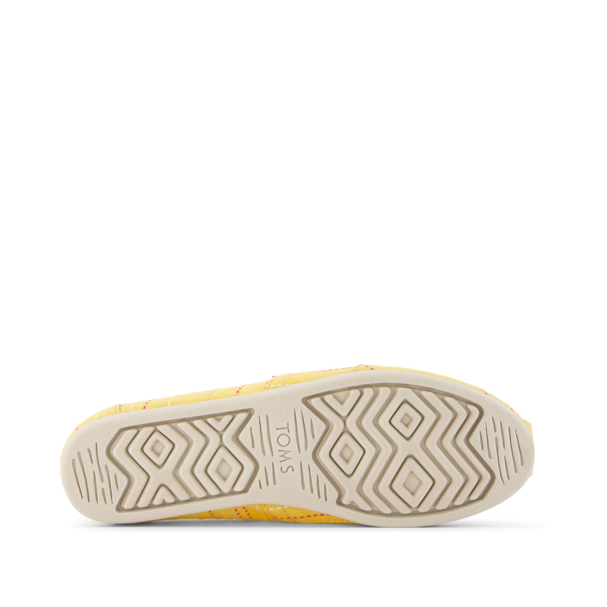 Alpargata Yellow Stitched Stripes Bottom Sole View