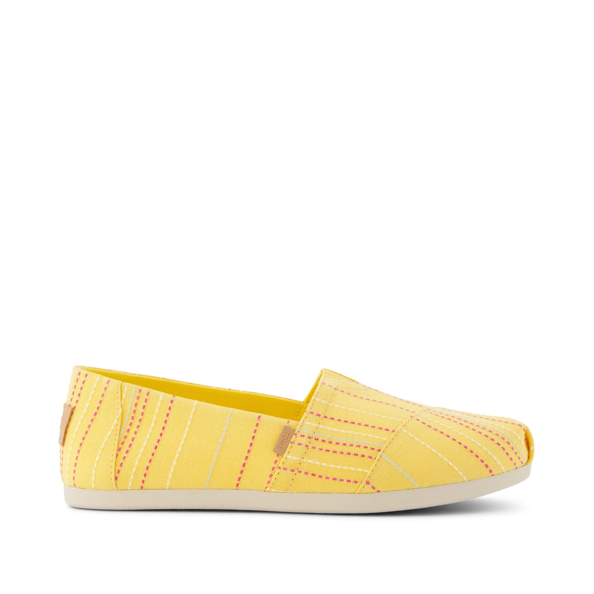 Alpargata Yellow Stitched Stripes Side View