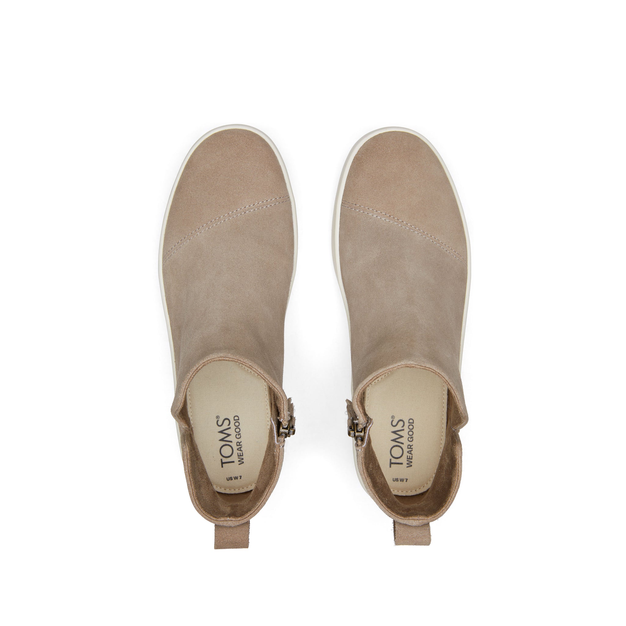 Verona Mid Taupe Suede Platform Sneaker Top View