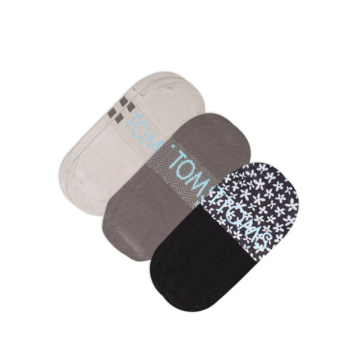 Classic No Show Socks Daisies 3 Pack Bottom Sole View