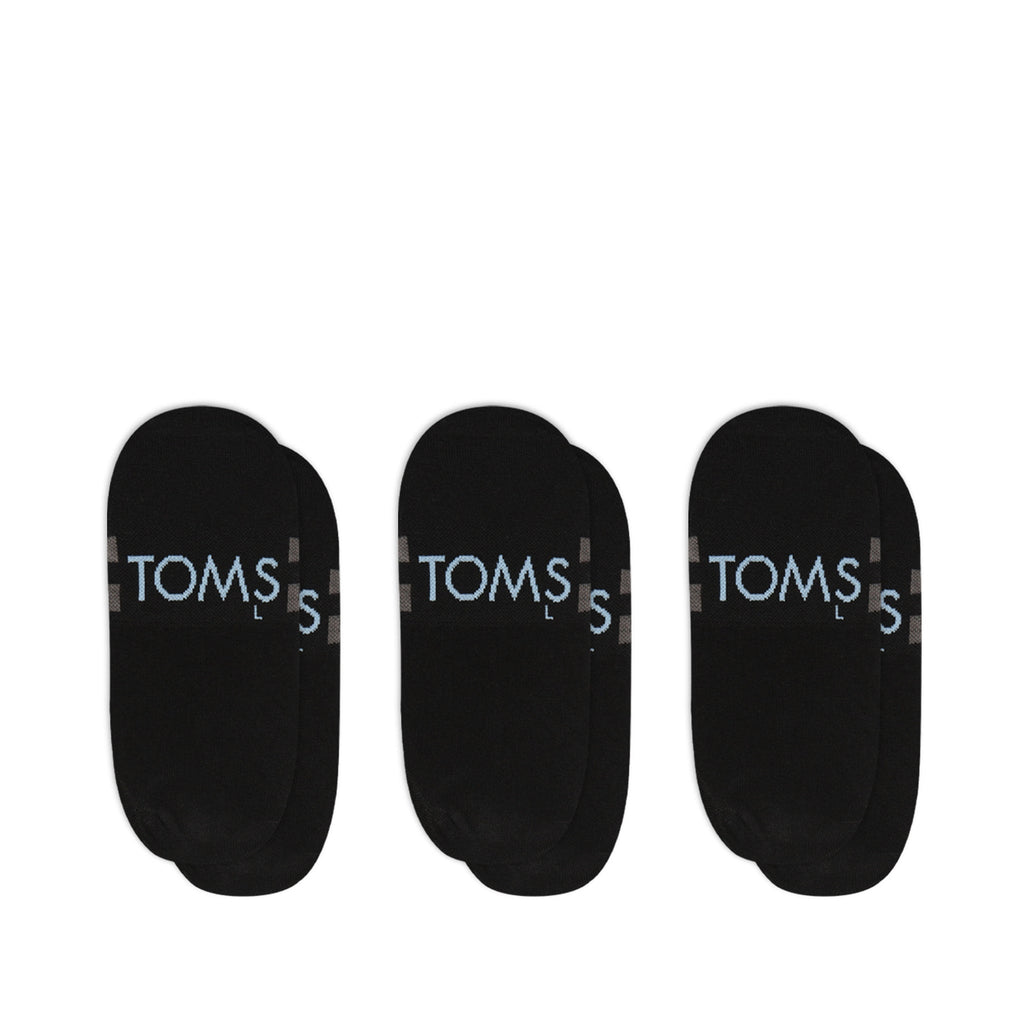 Classic No Show Socks Black 3 Pack Back View