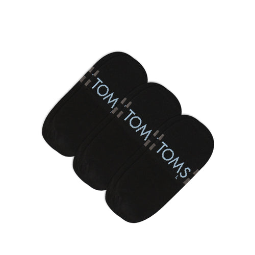 Classic No Show Socks Black 3 Pack Bottom Sole View