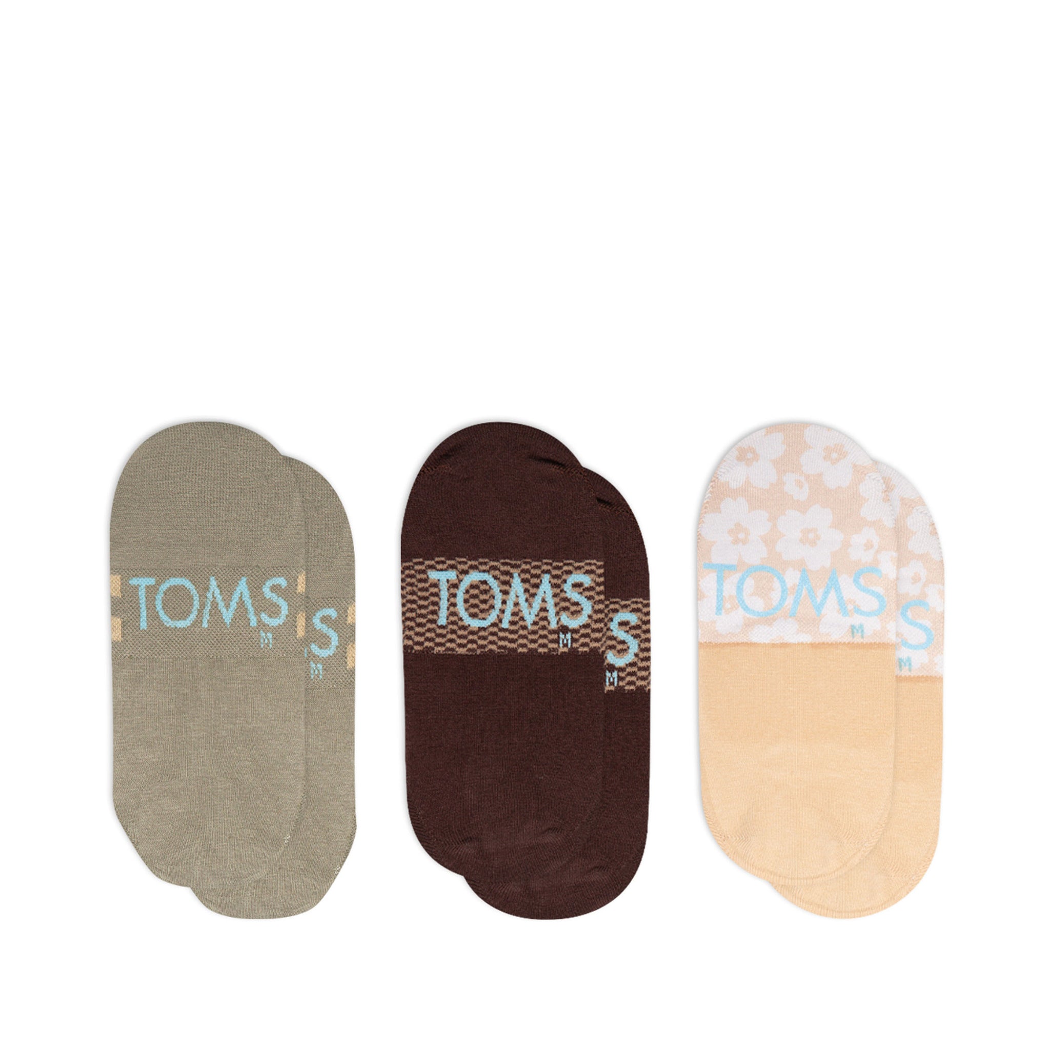 Classic No Show Socks Desert 3 Pack Back View