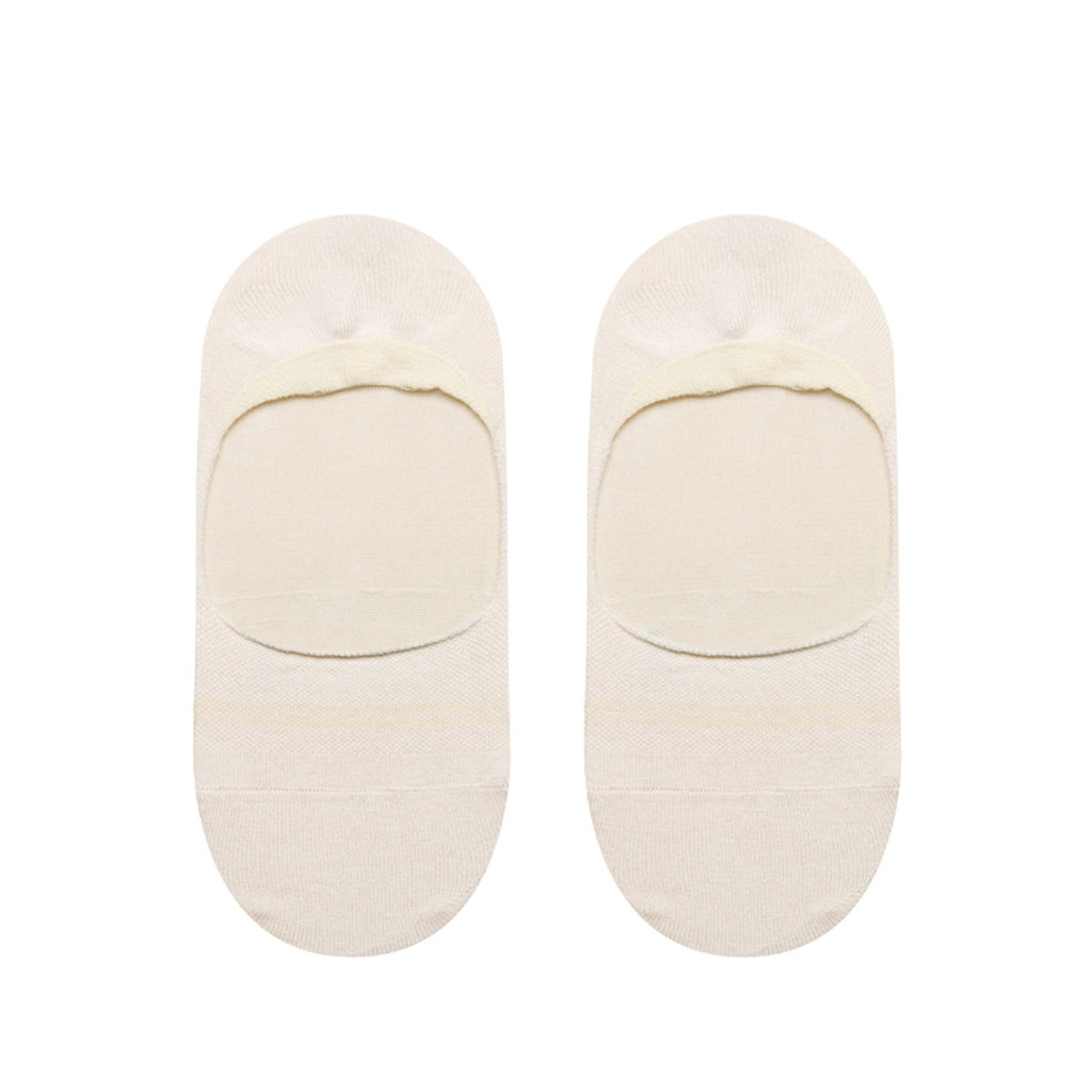 Ultimate No Show Natural Cashmere Socks Top View