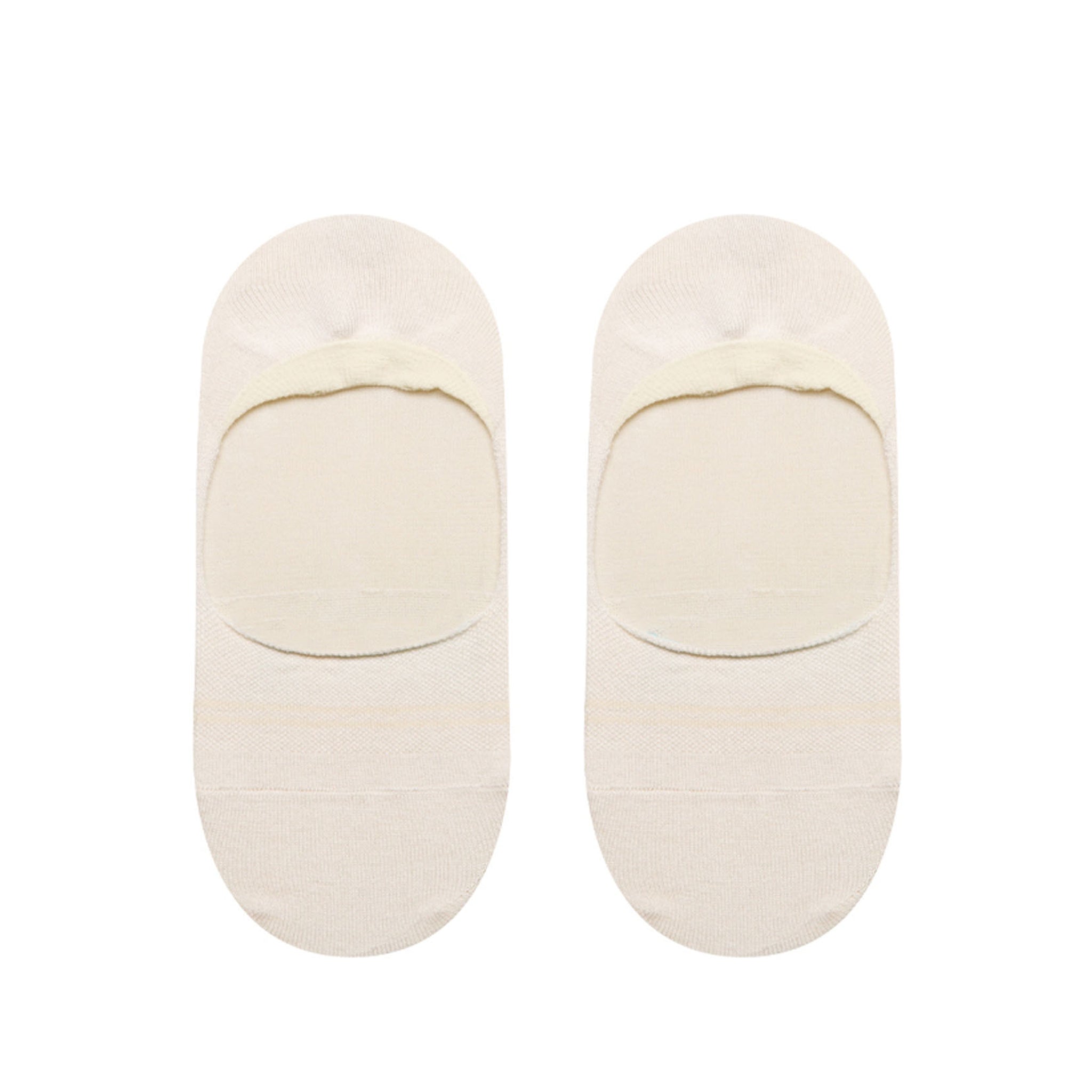 Ultimate No Show Natural Cashmere Socks Top View