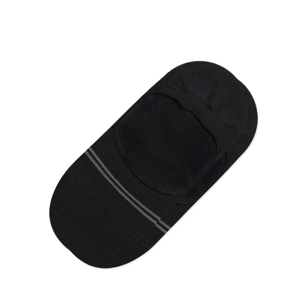 Ultimate No Show Black Cashmere Socks Front View