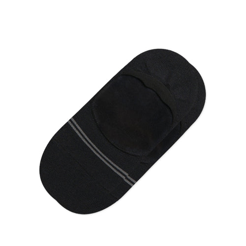 Ultimate No Show Black Cashmere Socks Front View