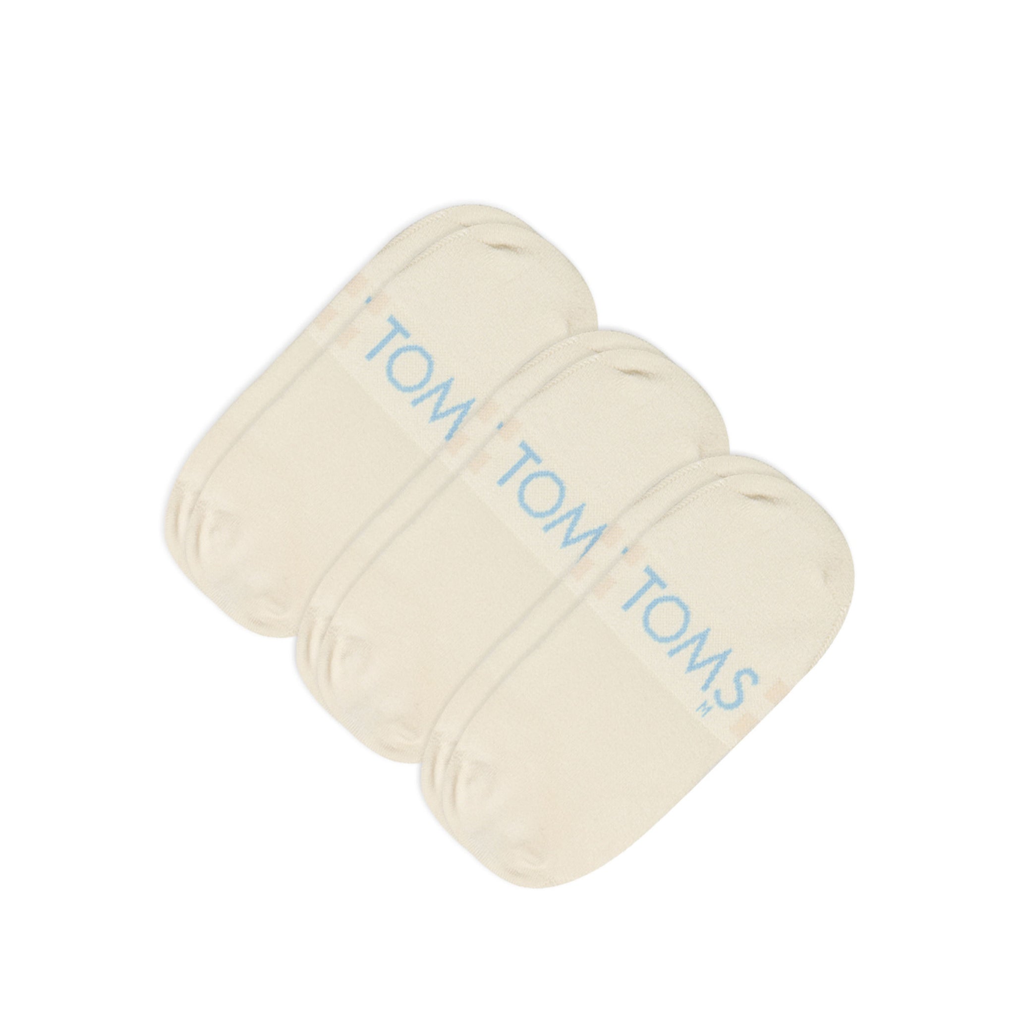 Classic No Show Socks Natural 3 Pack Bottom Sole View
