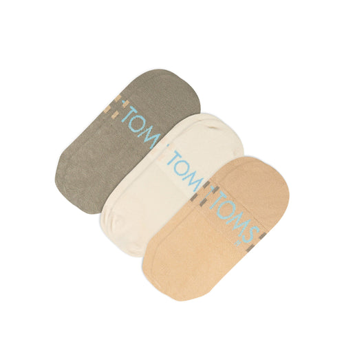 Classic No Show Socks Neutral Basics 3 Pack Bottom Sole View