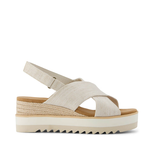 Diana Crossover Natural Wedge Sandal Side View
