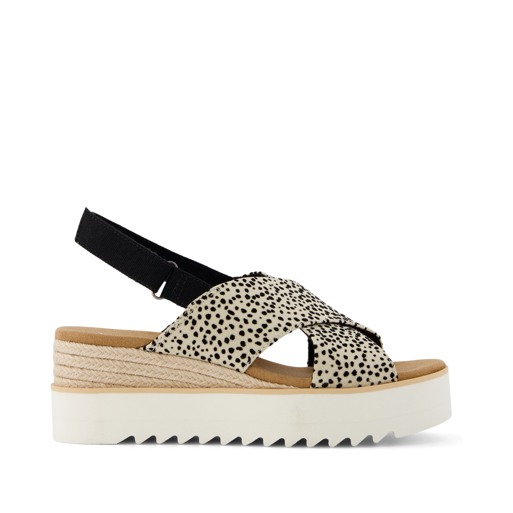 Diana Crossover Mini Cheetah Wedge Sandal Side View