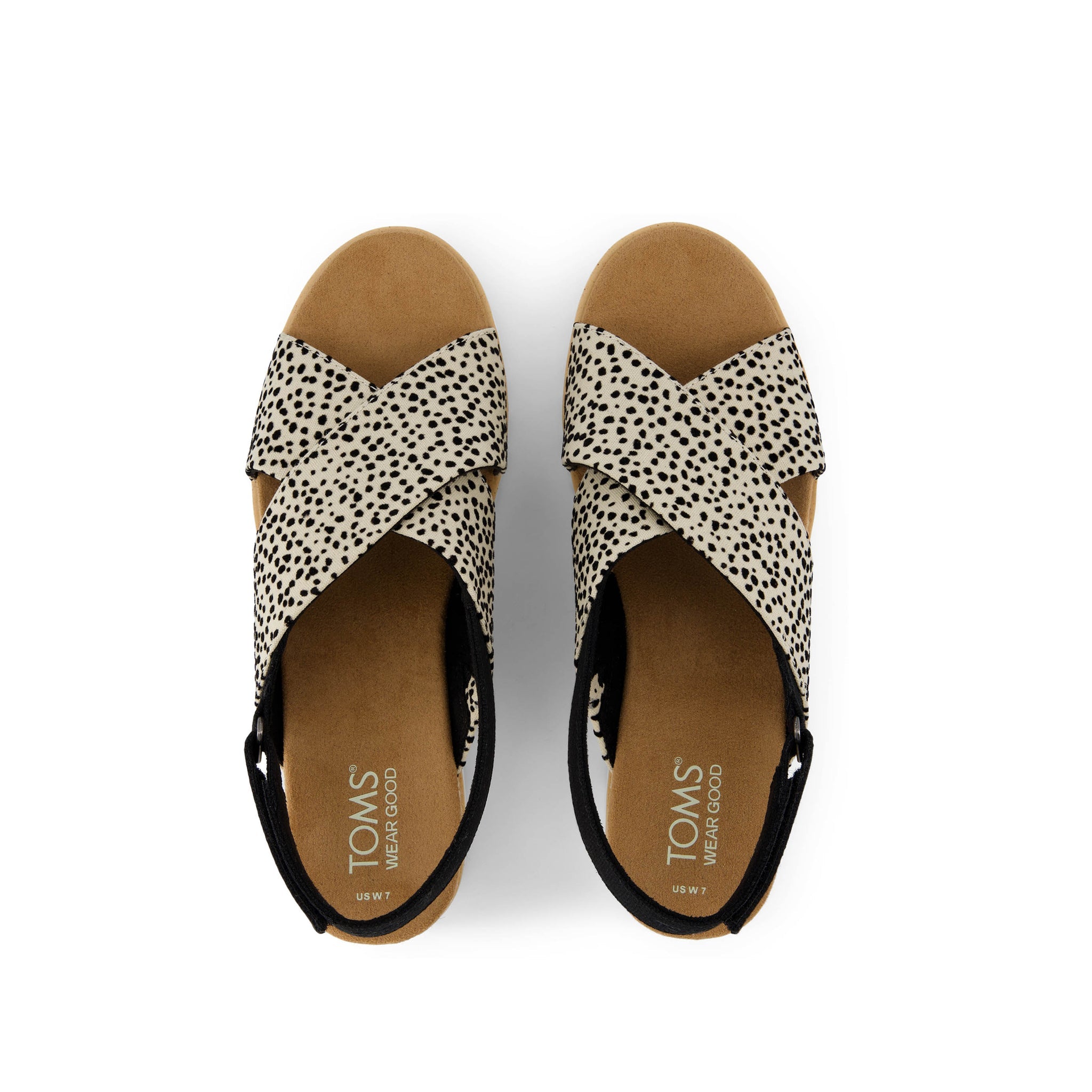 Diana Crossover Mini Cheetah Wedge Sandal Top View