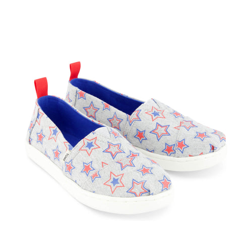 Youth Alpargata Glow in the Dark Stars Kids Shoe Front View