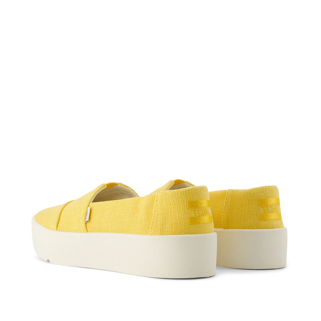 Verona Yellow Slip On Sneaker Back View