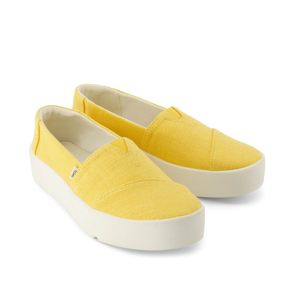Verona Yellow Slip On Sneaker Front View