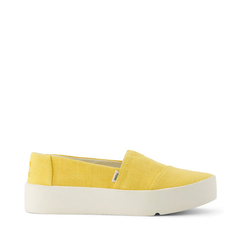 Verona Yellow Slip On Sneaker Side View