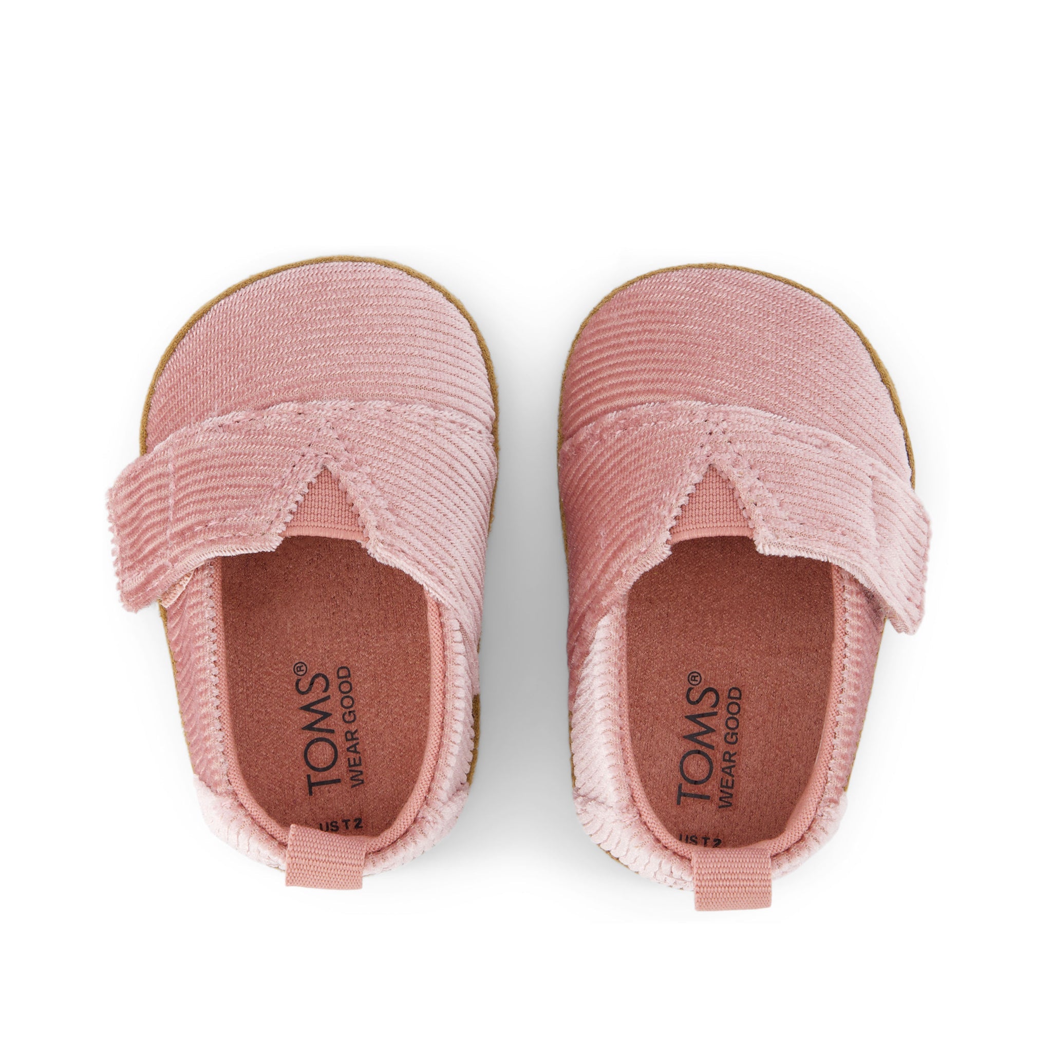 Layette Alpargata Vintage Pink Toddler Crib Shoe Top View