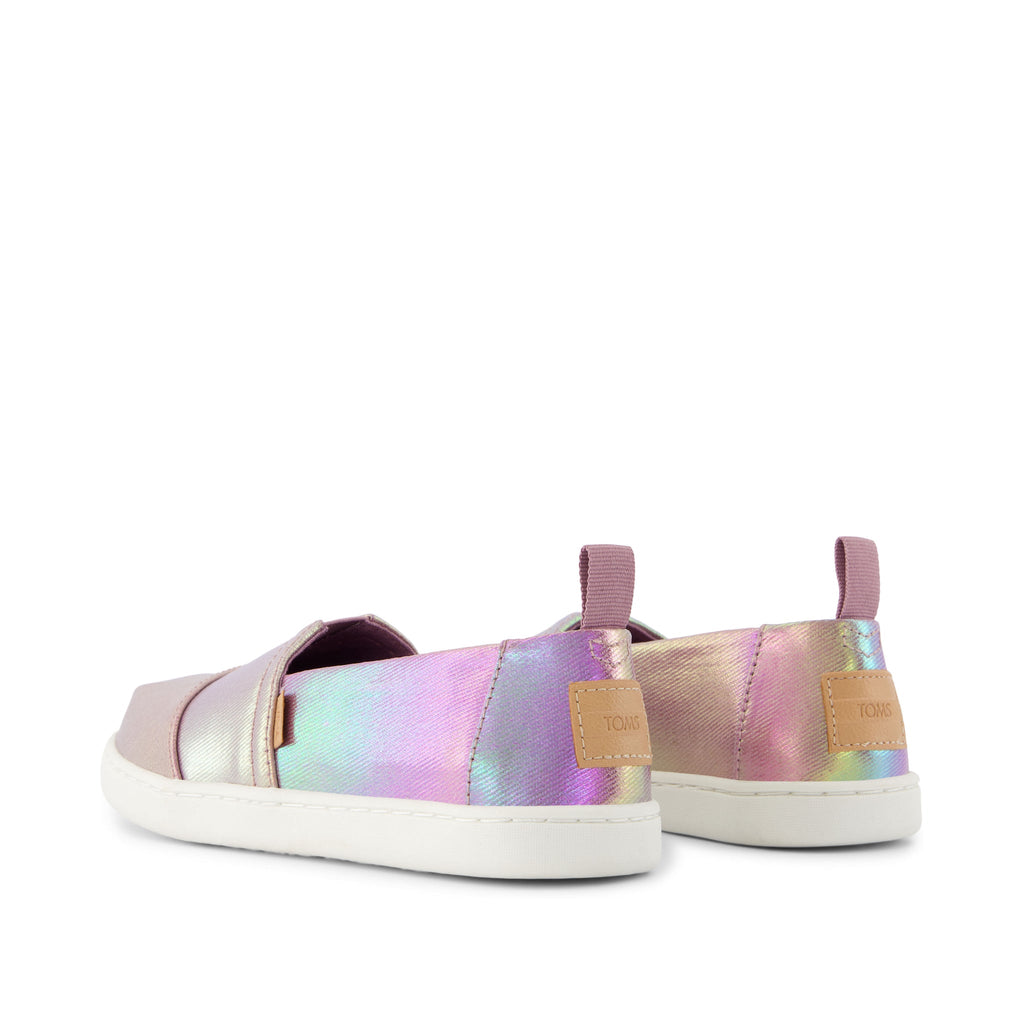 Youth Alpargata Purple Iridescent Kids Shoe Back View