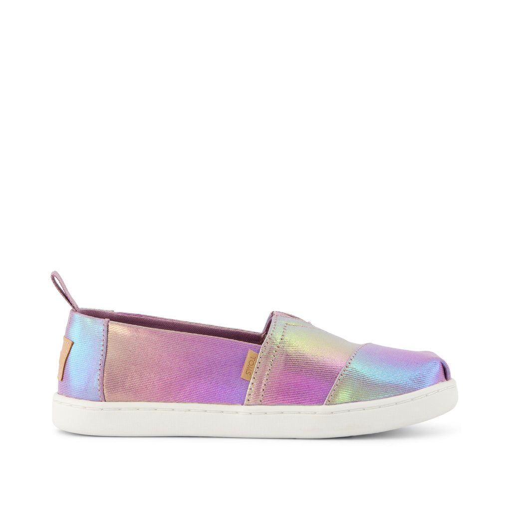 Youth Alpargata Purple Iridescent Kids Shoe Side View