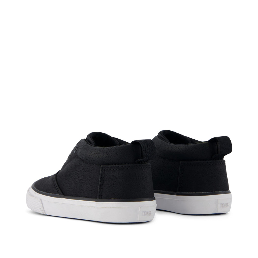 Fenix Mid Black Suede Toddler Sneaker Back View