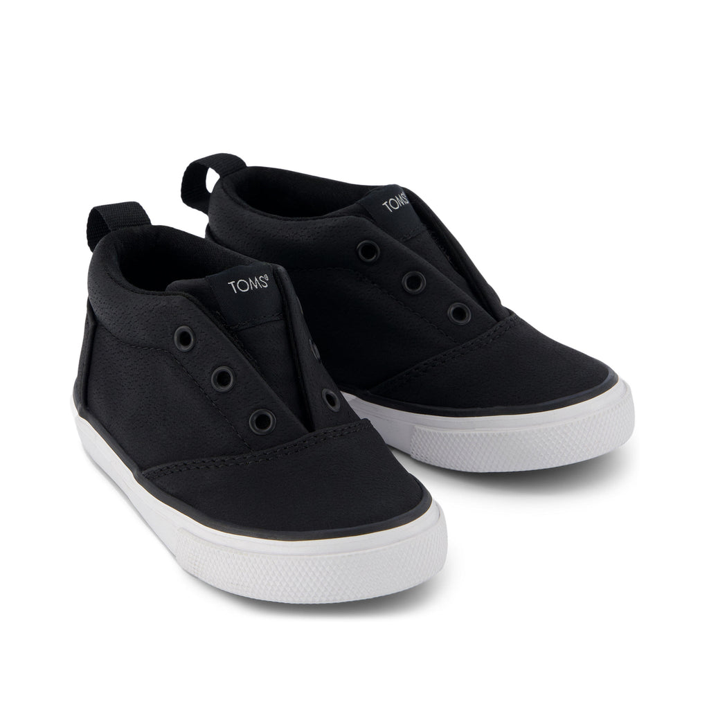 Fenix Mid Black Suede Toddler Sneaker Front View