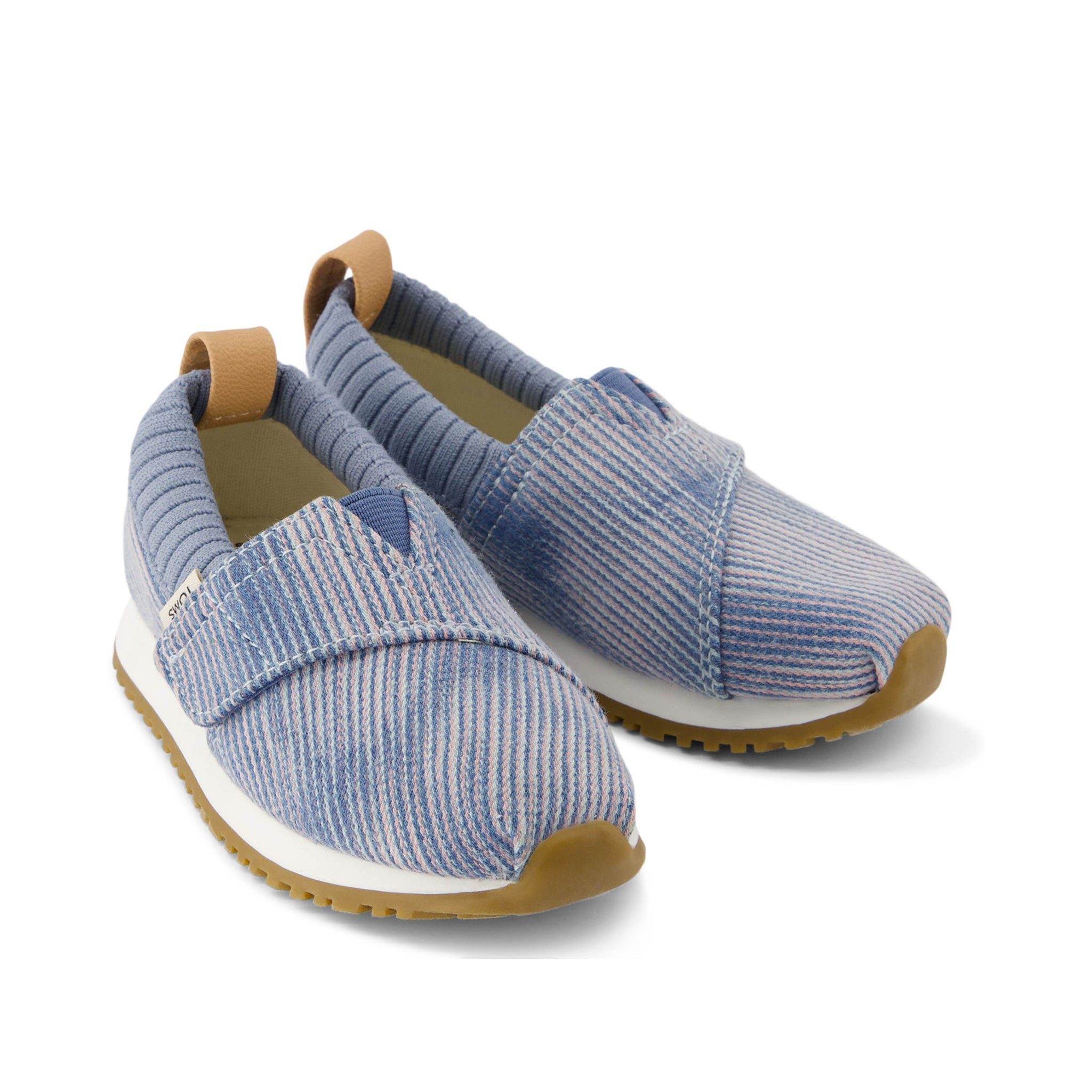 Resident Pastel Blue Denim Toddler Sneaker Front View