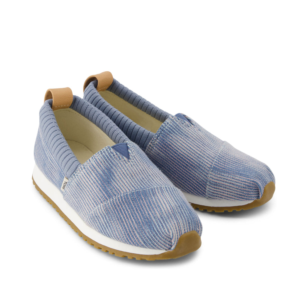 Youth Resident Pastel Blue Denim Kids Sneaker Front View