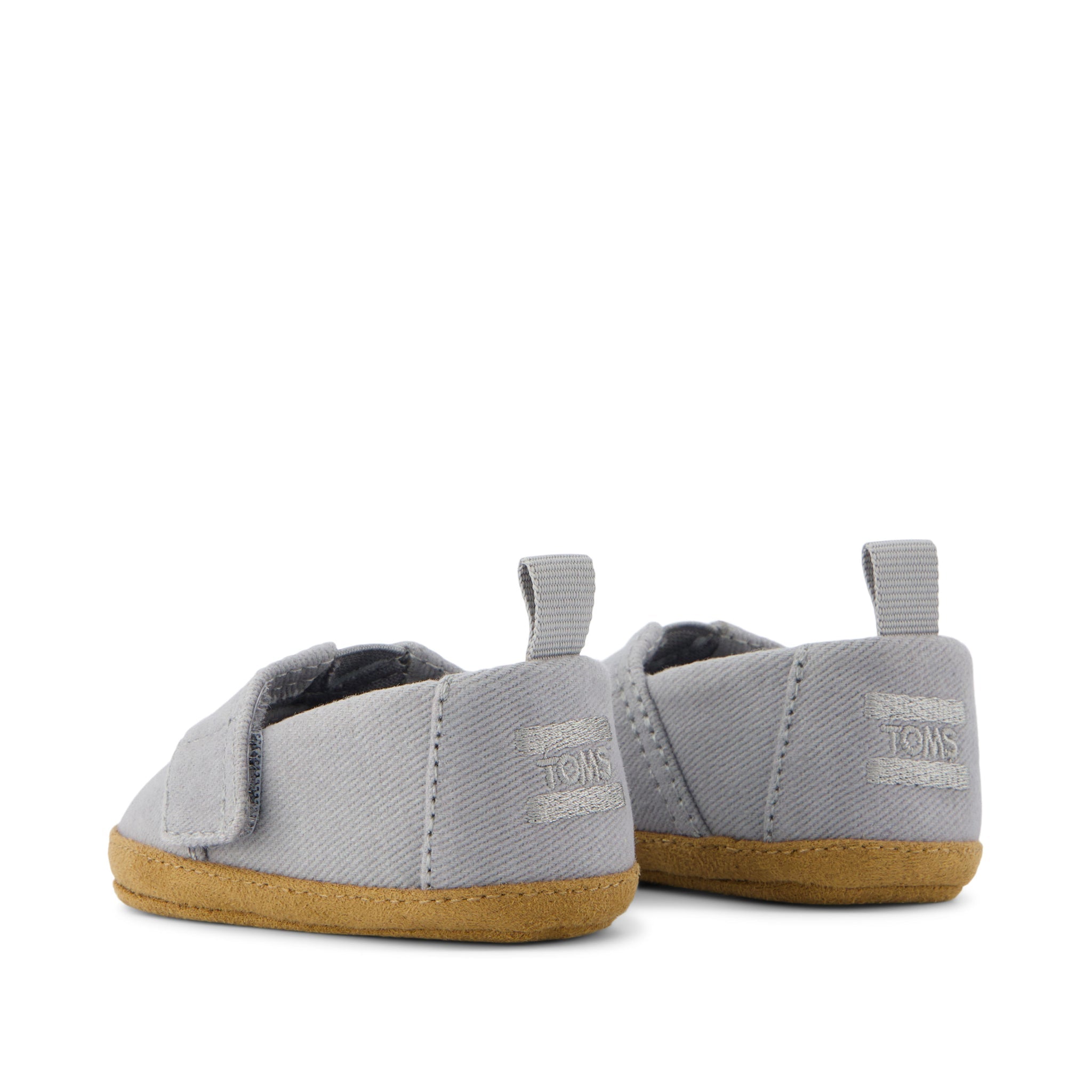 Layette Alpargata Ultimate Grey Vintage Twill Toddler Crib Shoe Back View