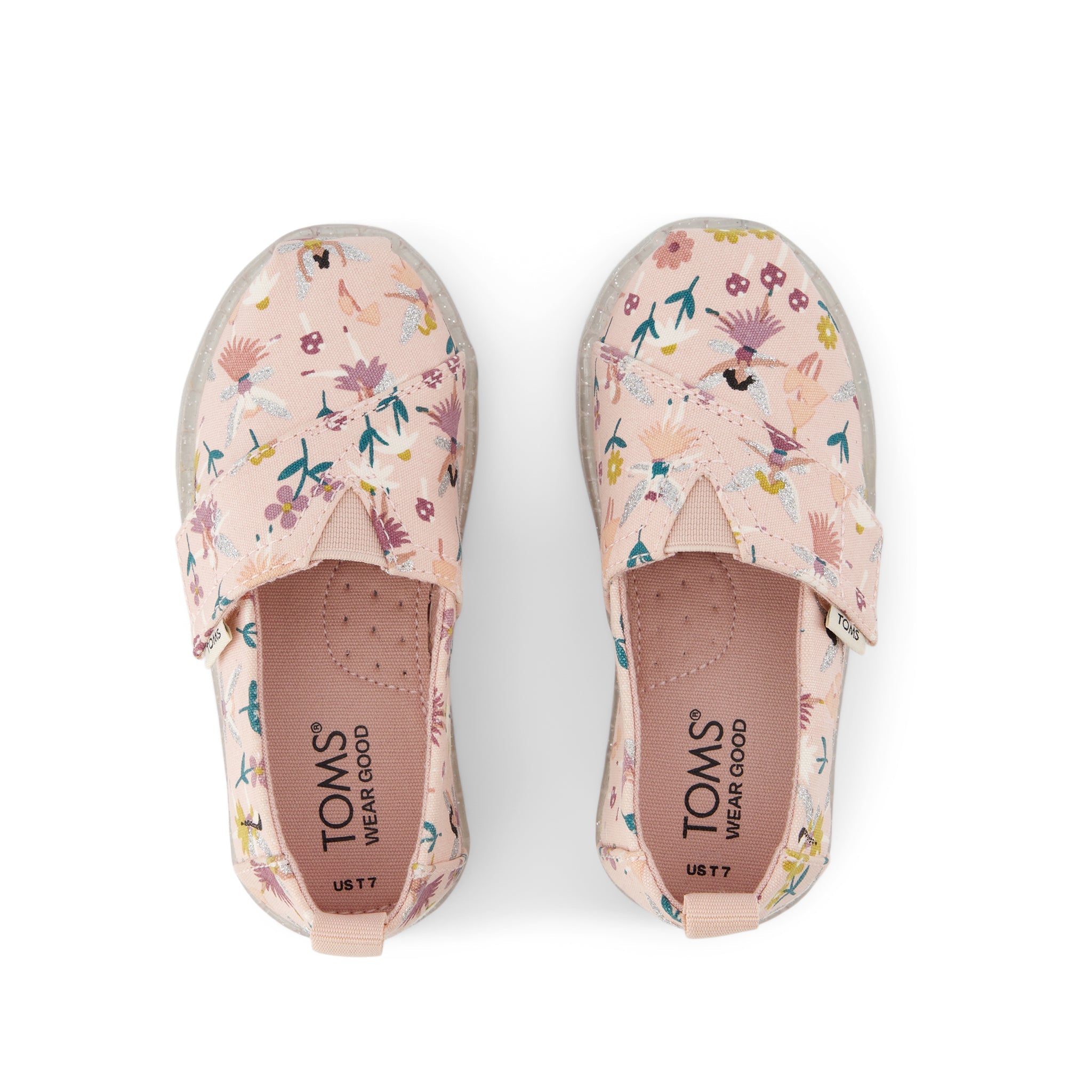 Alpargata Glitter Fairy Garden Toddler Shoe Top View
