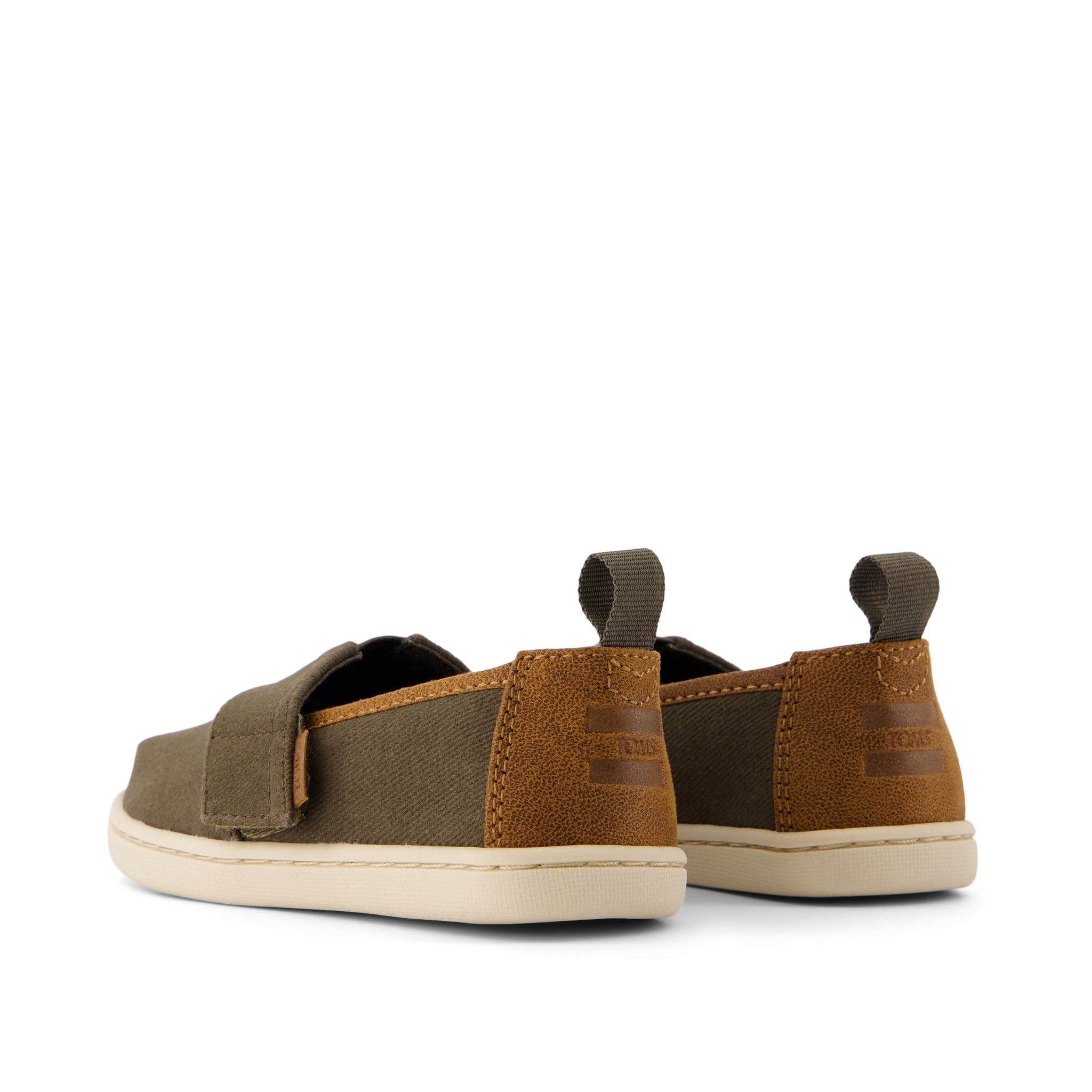 Alpargata Olive Vintage Twill Toddler Shoe Back View