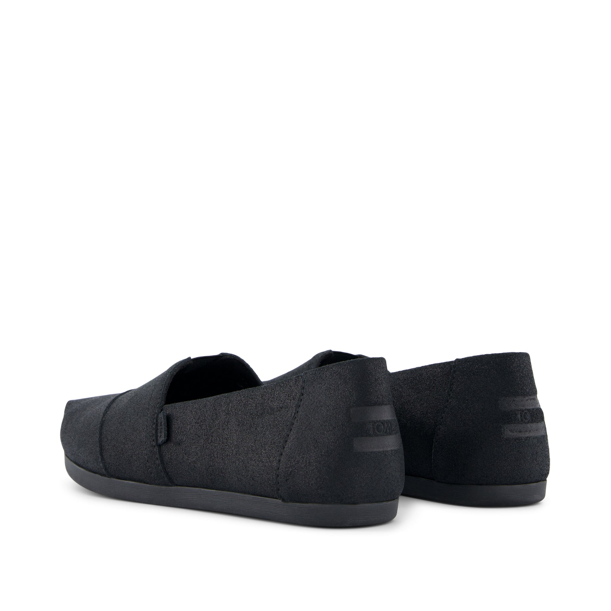 Alpargata Black Metallic Suede Back View