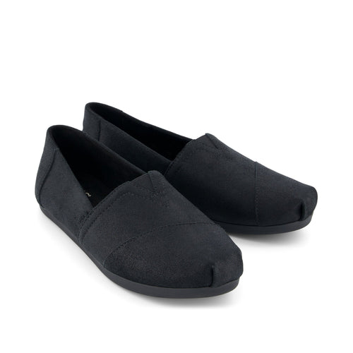 Alpargata Black Metallic Suede Front View