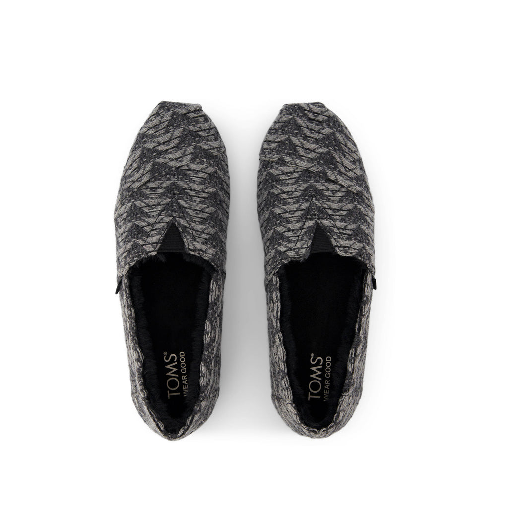 Alpargata Cloudbound - Black Cozy Global Woven Top View