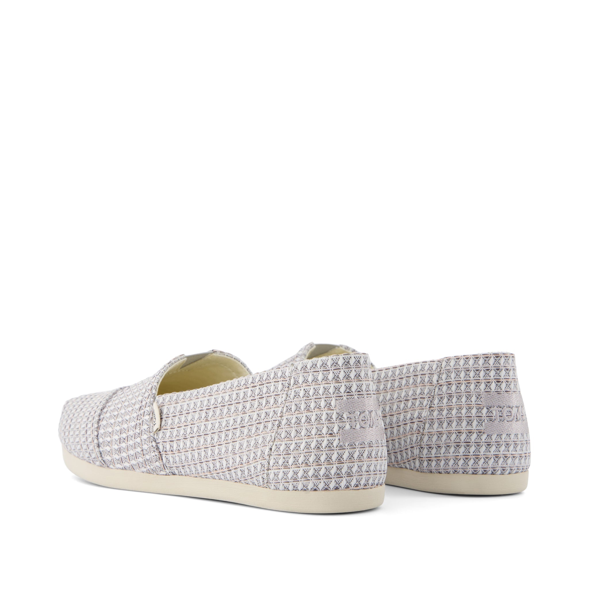 Alpargata Grey Waffle Knit Back View