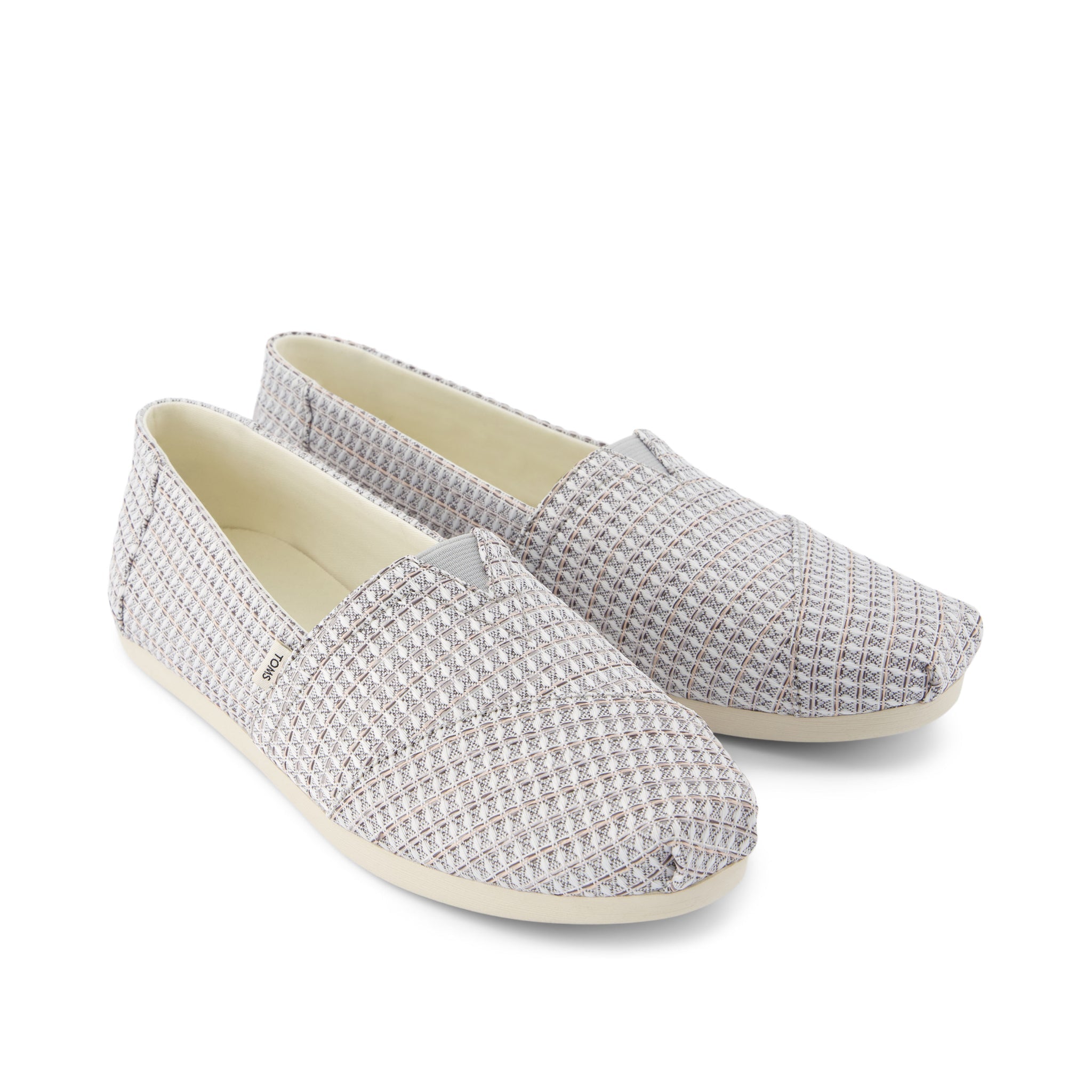 Alpargata Grey Waffle Knit Front View