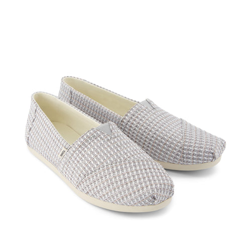 Alpargata Grey Waffle Knit Front View