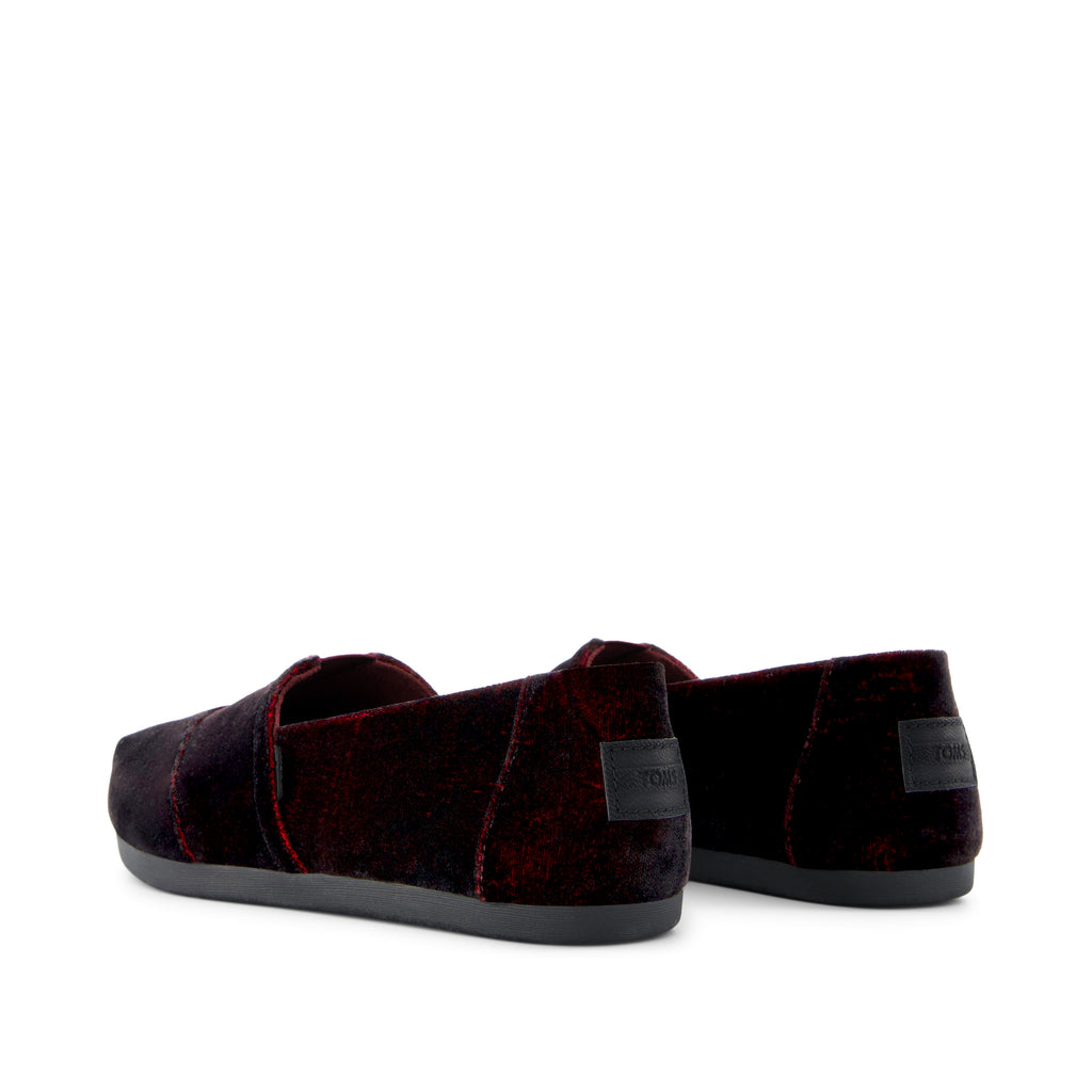 Alpargata Cloudbound - Burgundy Jewel Velvet Back View
