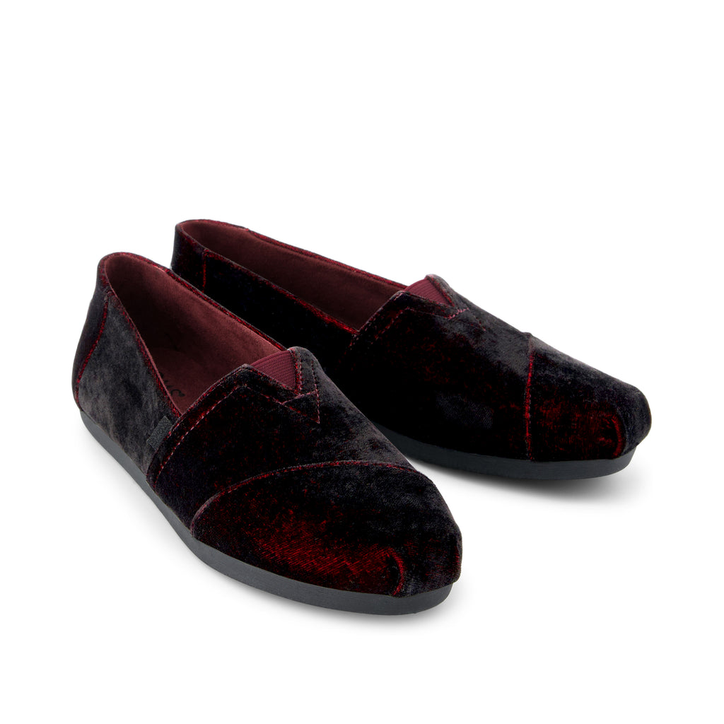 Alpargata Cloudbound - Burgundy Jewel Velvet Front View