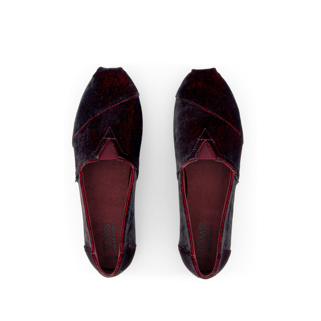 Alpargata Cloudbound - Burgundy Jewel Velvet Top View
