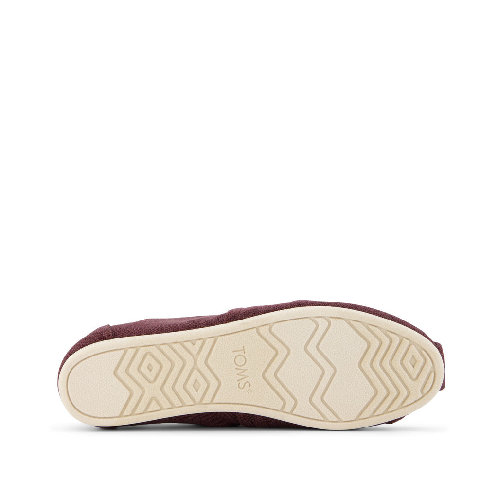 Alpargata Burgundy Heritage Canvas Bottom Sole View