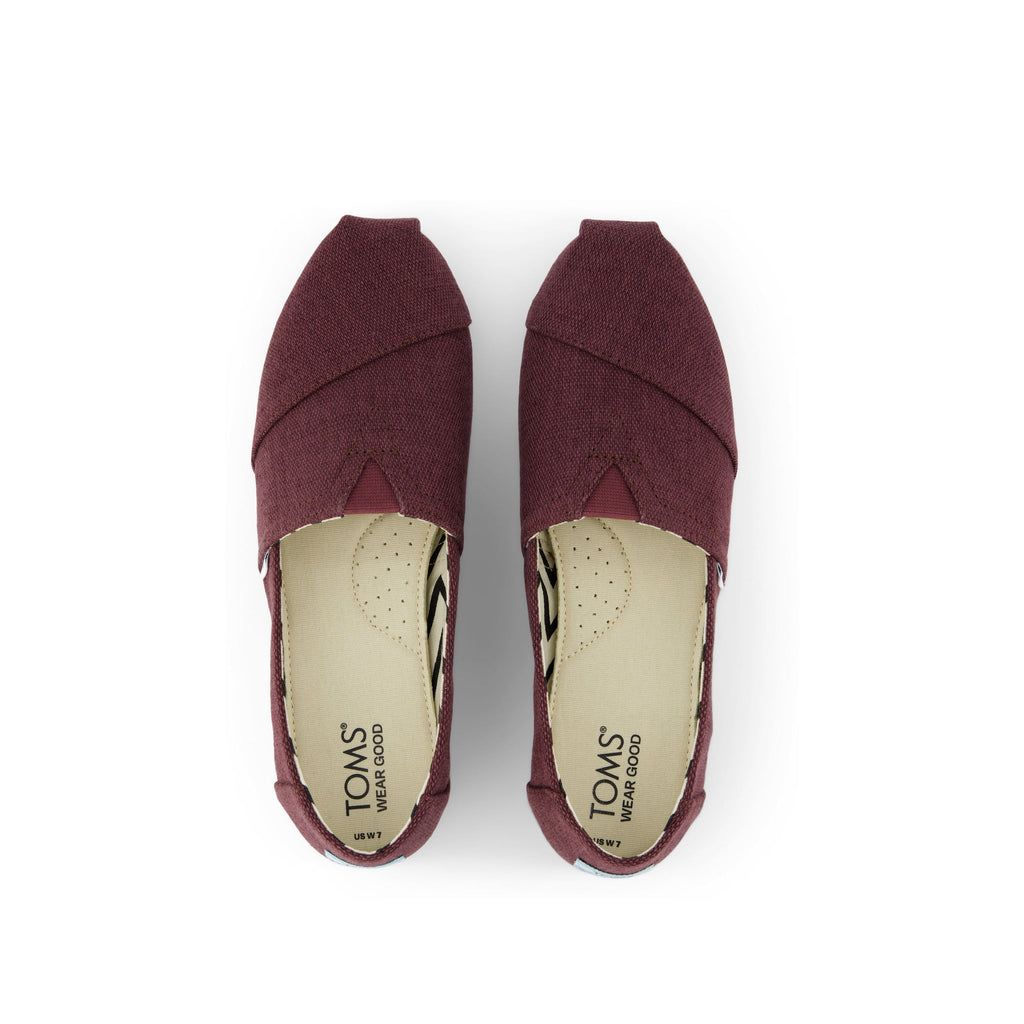 Alpargata Burgundy Heritage Canvas Top View