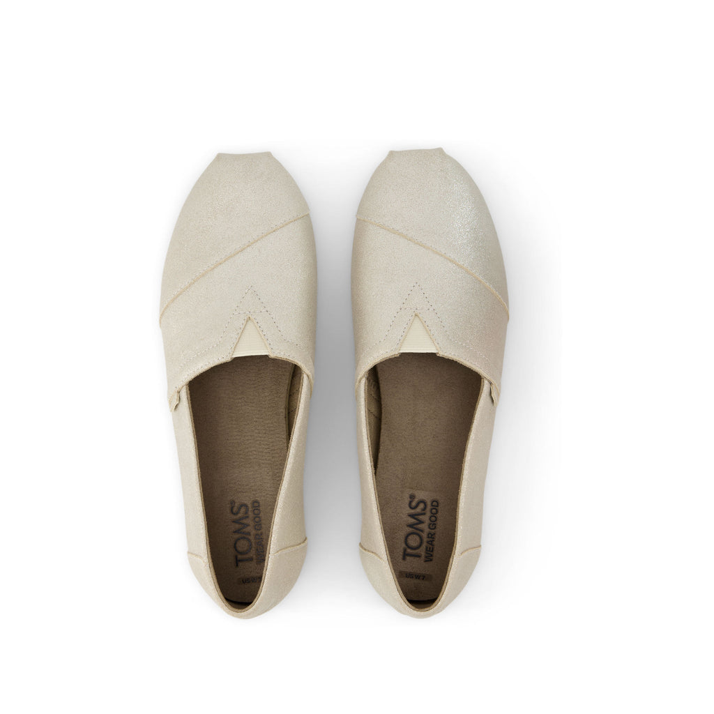 Alpargata Champagne Metallic Suede Top View