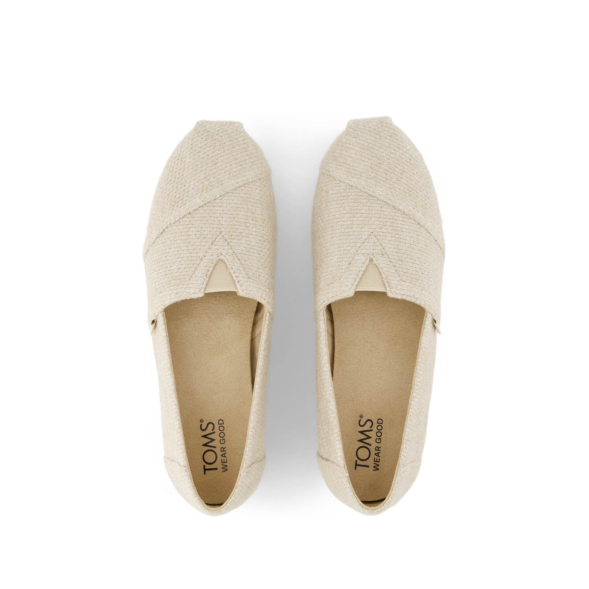 Alpargata Cloudbound - Natural Sparkle Knit Top View