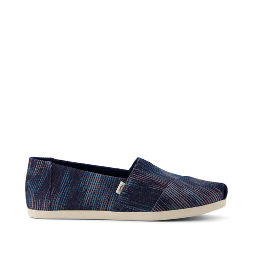 Alpargata Navy Novelty Denim Side View