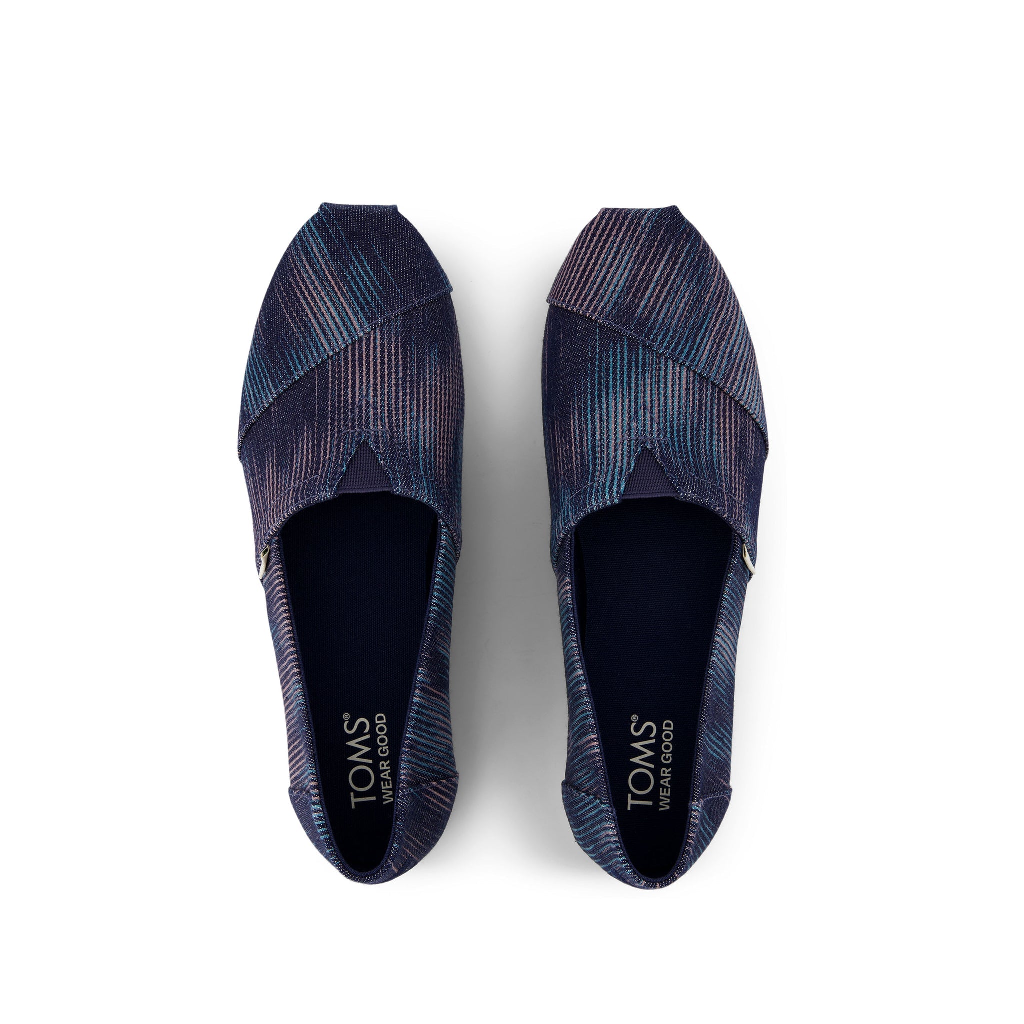 Alpargata Navy Novelty Denim Top View