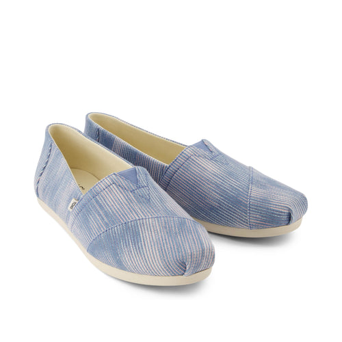 Alpargata Pastel Blue Novelty Denim Front View